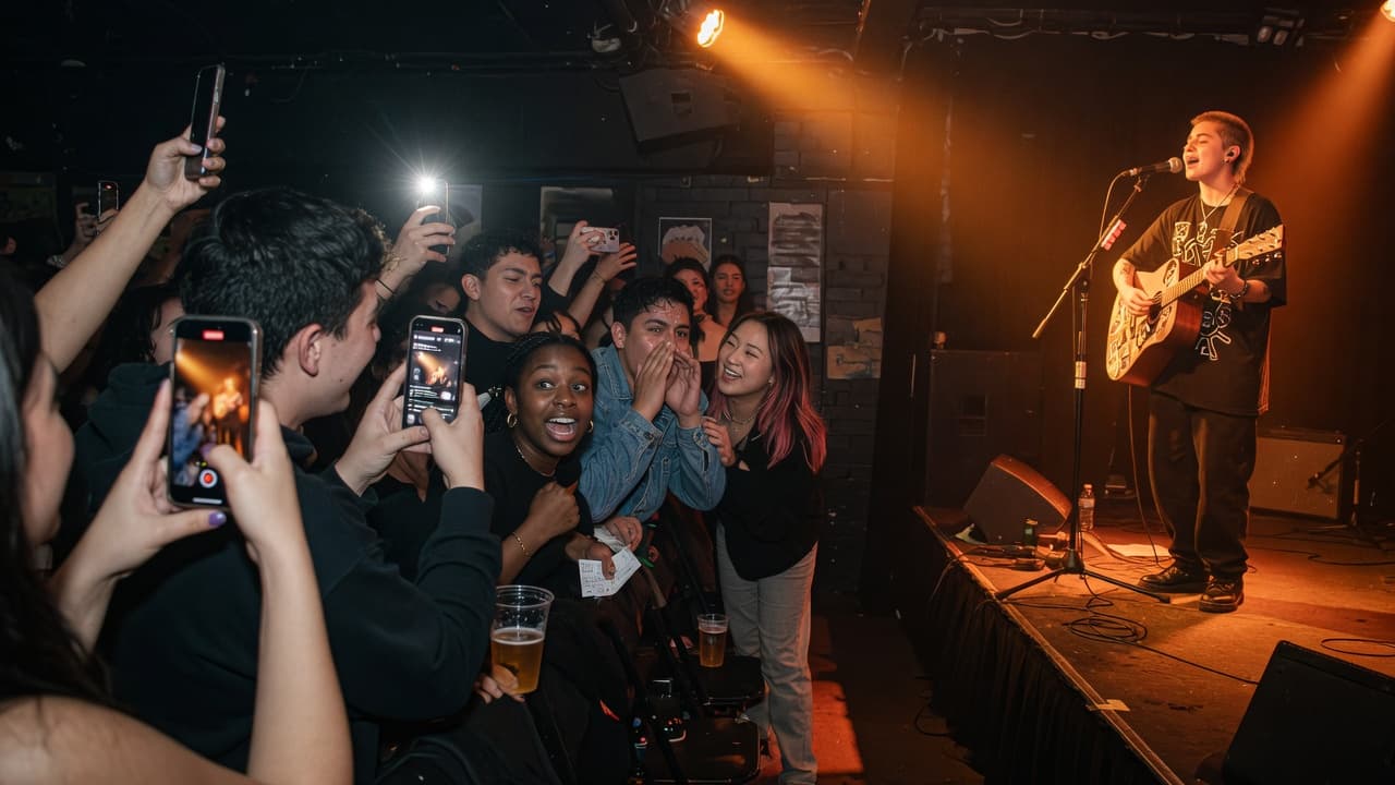 YUME ecosystem illustration showing artists, audiences, and live performance moments connected together